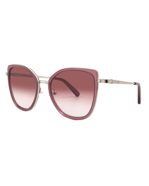 Ferragamo Pink Gradient Butterfly Sunglasses Sf293s 774 54