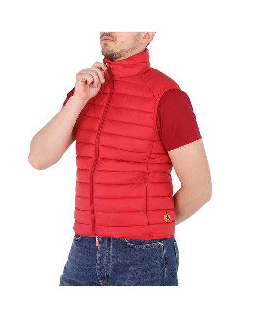 Save The Duck Red Adam Icon Puffer Vest for men
