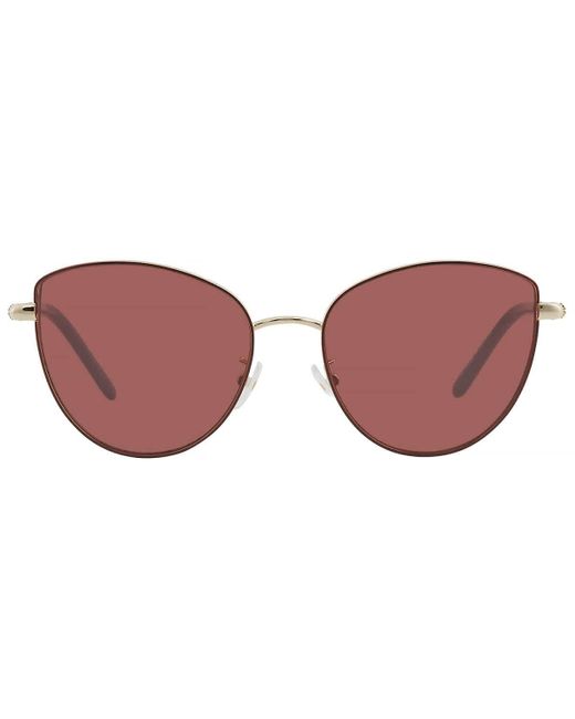 Tory Burch Brown Solid Bordeaux Cat Eye Sunglasses