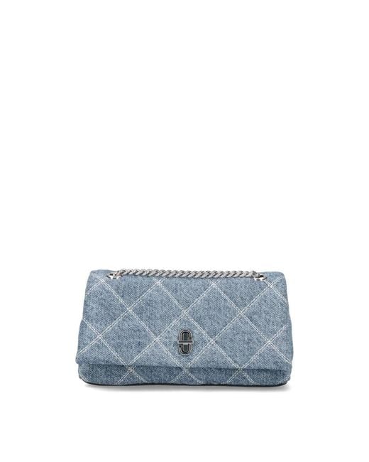 Marc Jacobs Blue The Quilted Dual Chain Denim Crossbody Bag