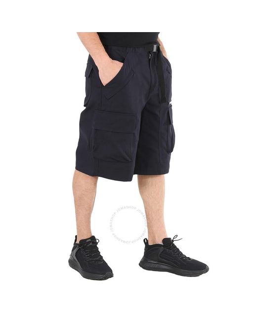 Ambush Black Cotton Cargo Shorts for men