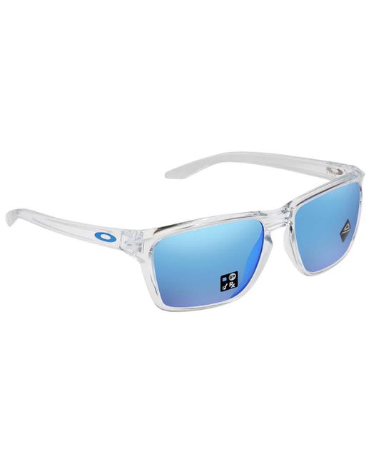 Oakley Blue Sylas Prizm Sapphire Rectangular Sunglasses Oo9448 944804 57 for men