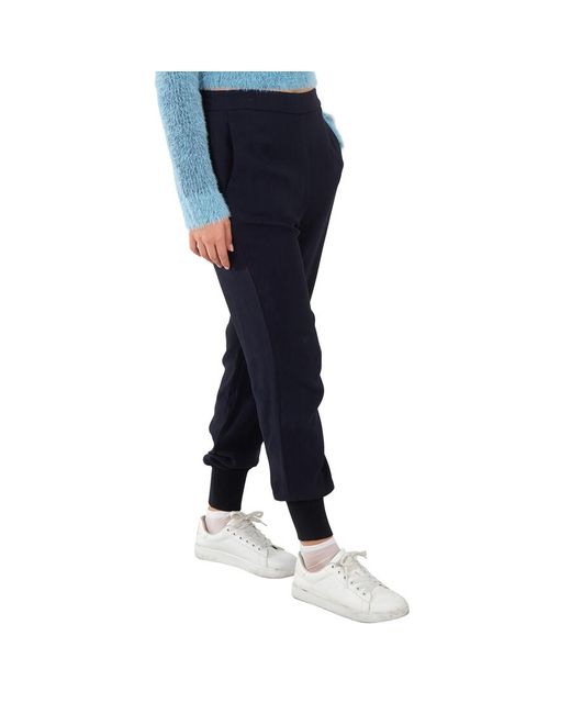Stella McCartney Blue Julia Loose Fit Trousers, Brand Size 40 (Us