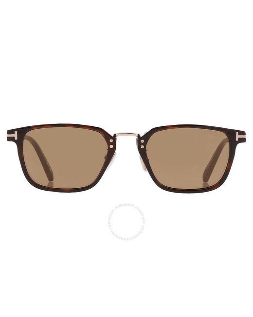Tom Ford Brown Square Sunglasses Ft1042-d 52e 52 for Men | Lyst