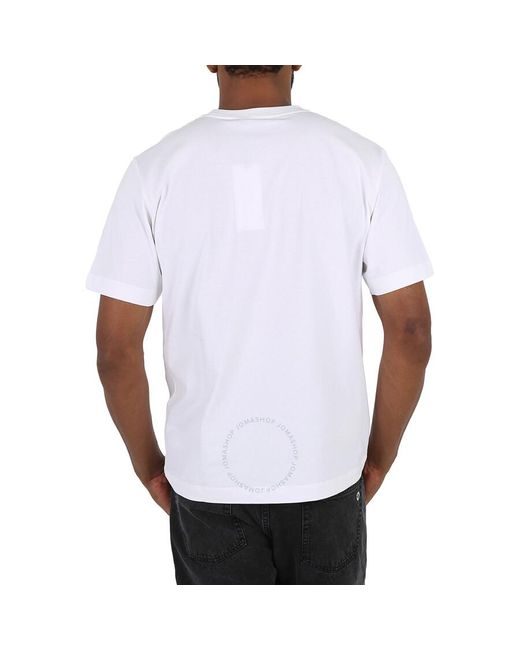 Etudes Studio White Cotton Wonder Logo Print T-shirt for men