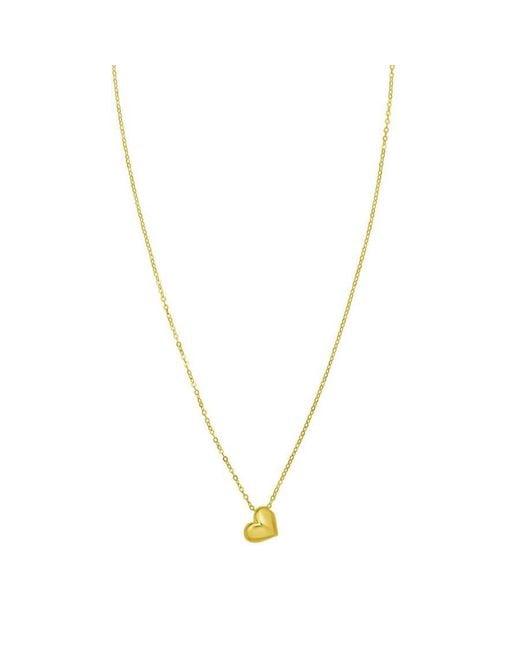 Tresorra Metallic 14K Puffed Mini Heart Pendant
