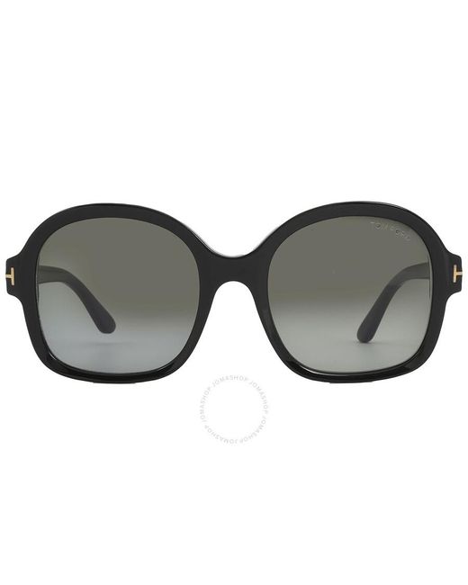 Tom Ford Gray Hanley Smoke Gradient Square Sunglasses Ft1034 01b 57