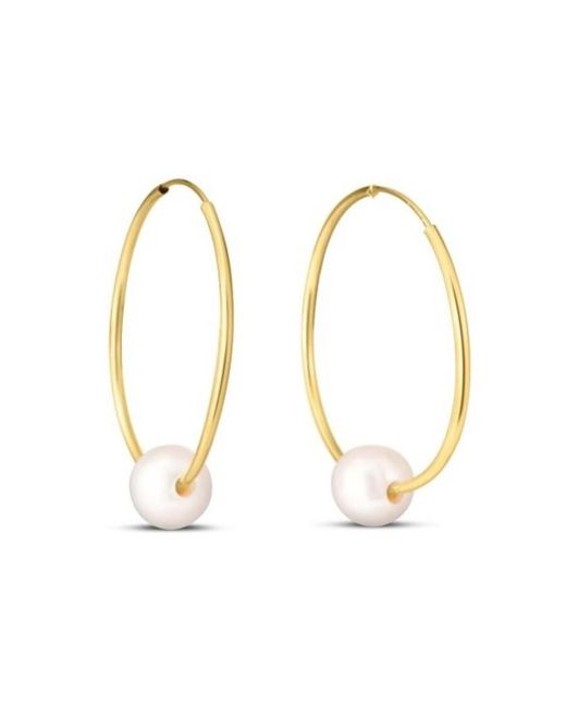 Tresorra Metallic 14K Endless Pearl Earrings