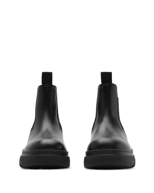 Burberry Black Creeper Chelsea Ankle Boots, Brand Size 38 Us