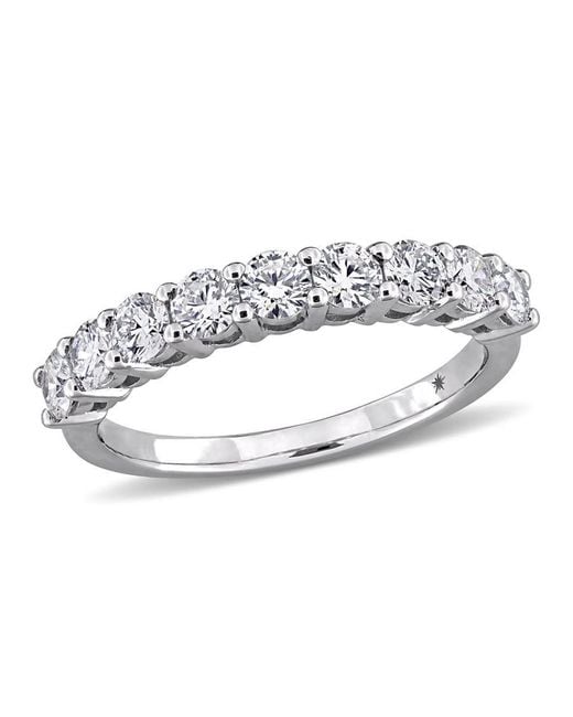 Created Forever Metallic 1Ct Tw Lab-Grown Diamond Semi-Eternity Anniversary Band