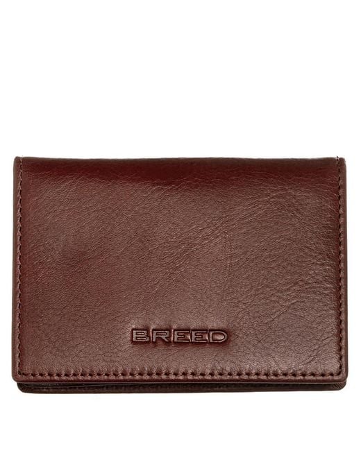 Breed Brown Porter Genuine Leather Bi-Fold Wallet for men