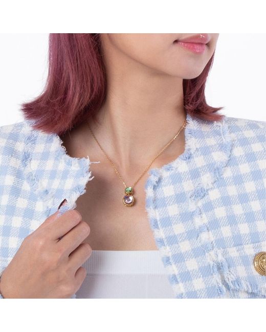 Swarovski Metallic Chroma Cushion Cut Pendant Necklace for men