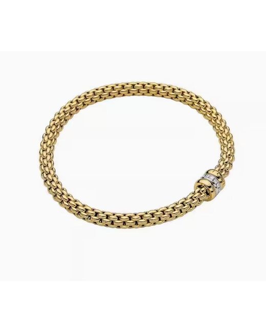 Fope Metallic 18k Gold 0.10cttw Diamond Solo Bracelet