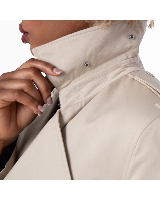 Burberry Natural Mid-Length Belted Trench Coat, Brand Size 12 Us