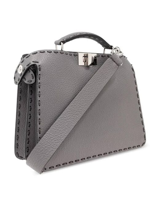Fendi Black Peekaboo Iseeu Mini Leather Bag for men