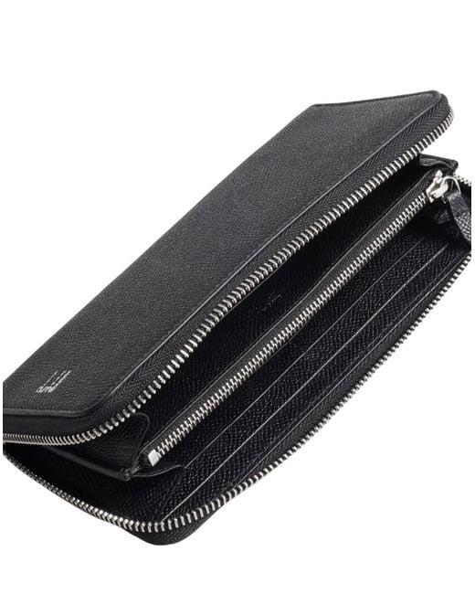 Dunhill Blue Cadogan Leather Zip-Around Wallet for men