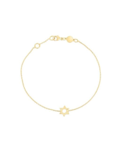 Tresorra Metallic 14K Star Of David Bracelet