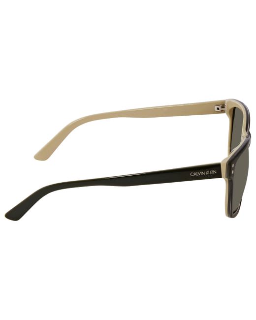 Calvin Klein Gray Green Square Sunglasses Ck18508s 311 57 for men