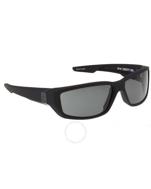 Spy Black Dirty Mo Hd Plus Gray Green Wrap Sunglasses 670937219863 for men