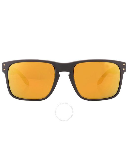 Oakley Brown Holbrook Prizm 24k Polarized Square Sunglasses Oo9102 9102w4 for men
