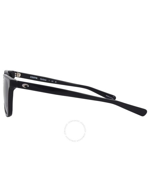 Costa Del Mar Gray Kailano Grey Polarized Glass Square Sunglasses 6s2013 201301 53 for men