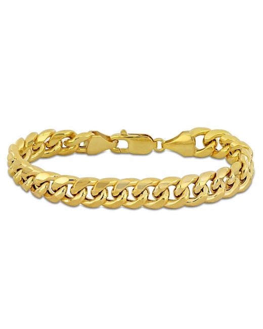 Amour Metallic 9.25Mm Miami Cuban Link Chain Bracelet for men