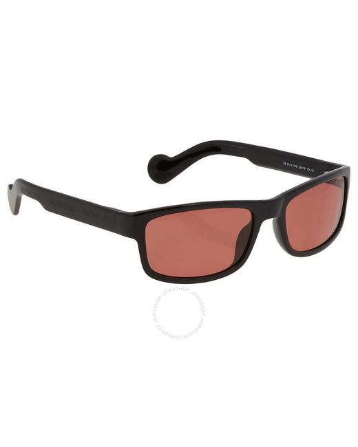 Moncler Pink Rectangular Sunglasses Ml0114 01e 58 for men