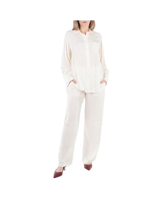 Victoria Beckham White Monogram Shirt, Brand Size 8 (Us