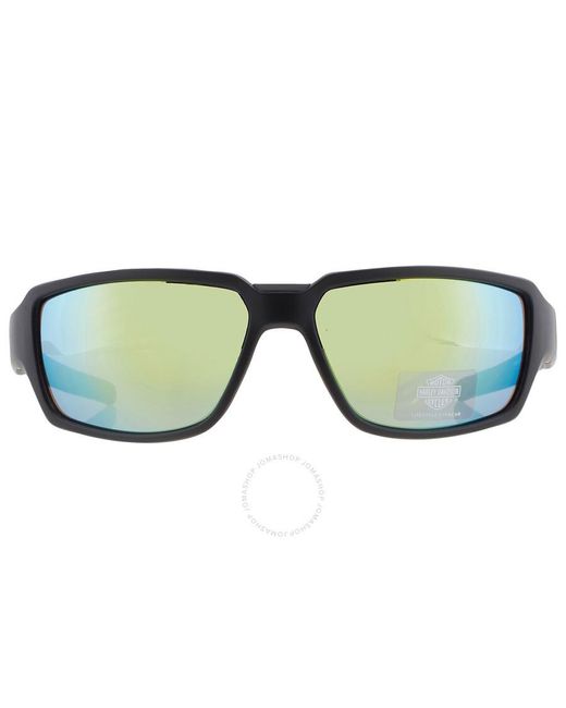 Harley Davidson Green Bordeaux Wrap Sunglasses Hd0672s 02u 61 for men