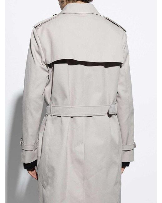 Burberry Natural Heron Cotton Blend Trench With Check Lining, Brand Size 46 Us for men