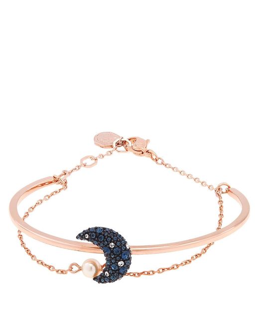 Swarovski Pink Sublima Moon Crystal Bangle Bracelet