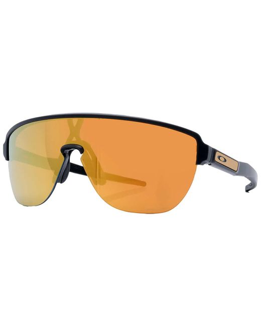 Oakley Brown Corridor 24k Iridium Mirrored Shield Sunglasses Oo9248 924803 142 for men