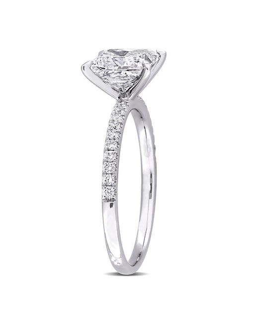 Created Forever White 1 1/6Ct Tdw Princess-Cut Lab-Created Diamond Engagement Ring