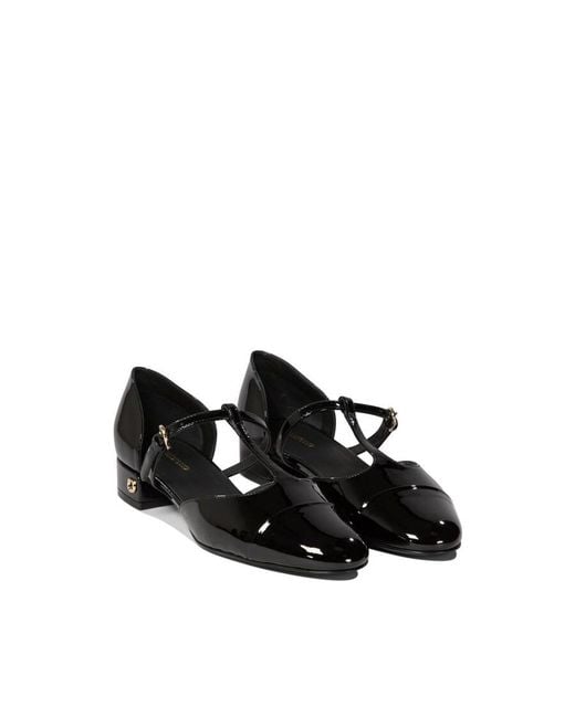 Ferragamo Black Patent Leather Linette Ballerina Sandal