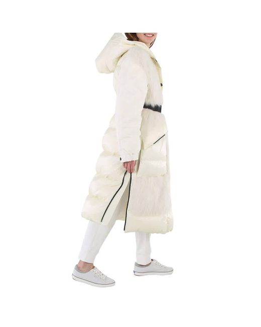 Moncler Natural Sarina Long Fur Coat