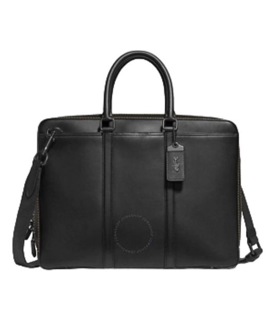 COACH Metropolitan Slim Briefcase in Black for Men | Lyst