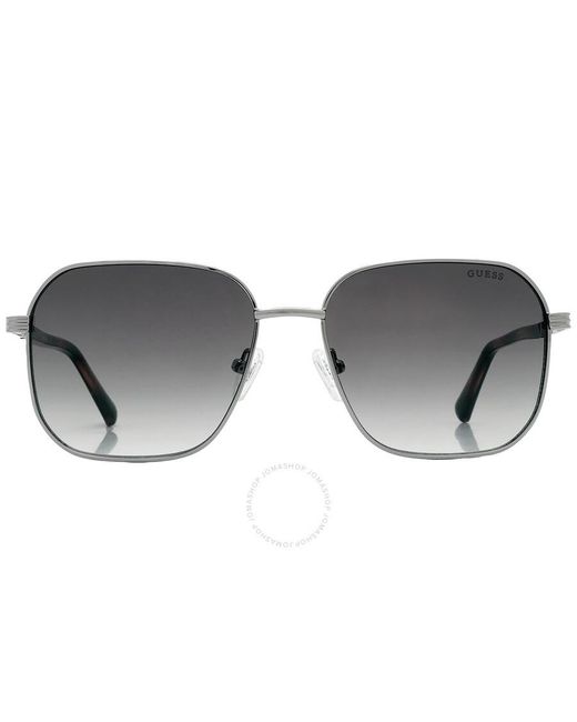 Guess Gray Gradient Square Sunglasses Gu00051 08p 57 for men