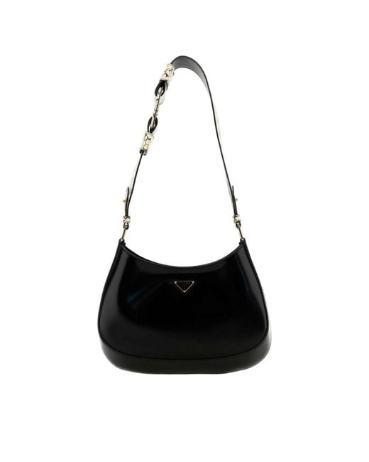Prada Black Leather Cleo Shoulder Bag