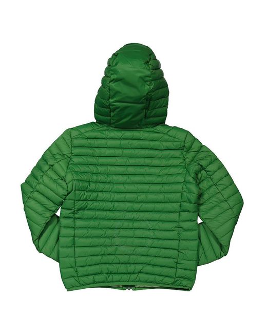 Save The Duck Green Boys Rainforest Huey Hooded Puffer Jacket for men
