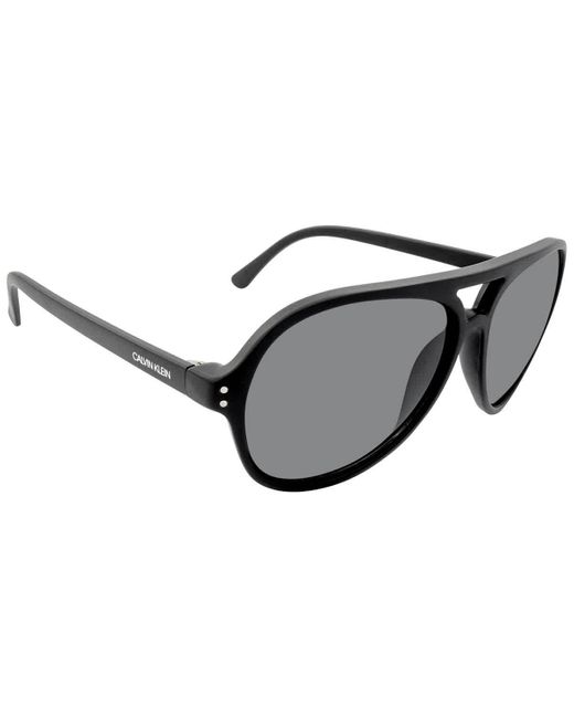 Calvin Klein Gray Grey Pilot Sunglasses for men