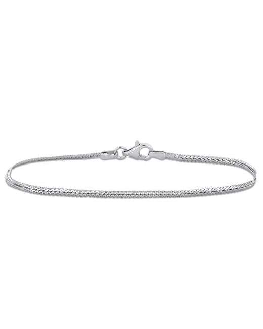 Amour White 2Mm Herringbone Chain Bracelet