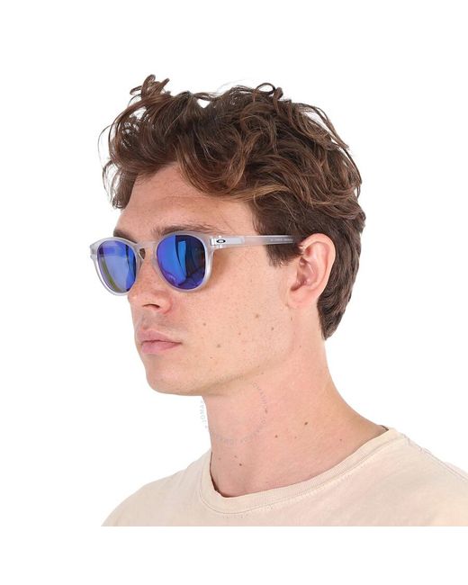 Oakley Blue Latch Prizm Sapphire Polarized Round Sunglasses Oo9265 926565 53 for men