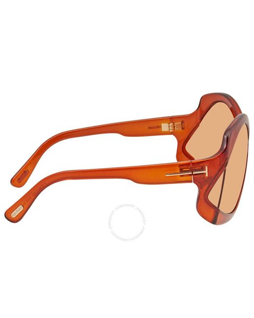 Tom Ford Brown Oversized Sunglasses Ft0903 48e 68