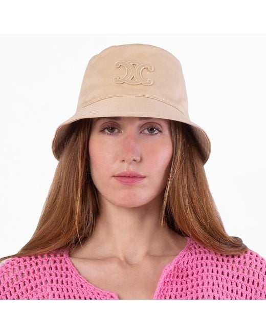 Céline Natural Triomphe Bucket Hat