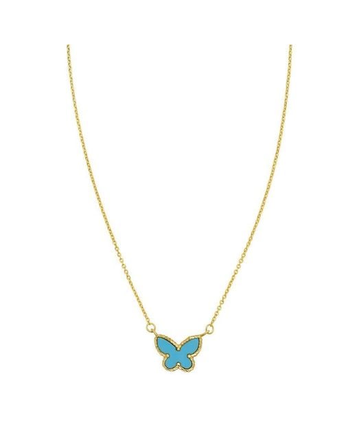 Tresorra Metallic 14K Primavera Butterfly Necklace