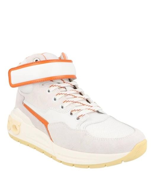 Ferragamo White Cosma High-Top Sneakers