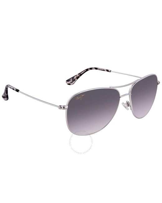 Maui Jim Purple Cliff House Polarized Grey Pilot Sunglasses Gs247-17