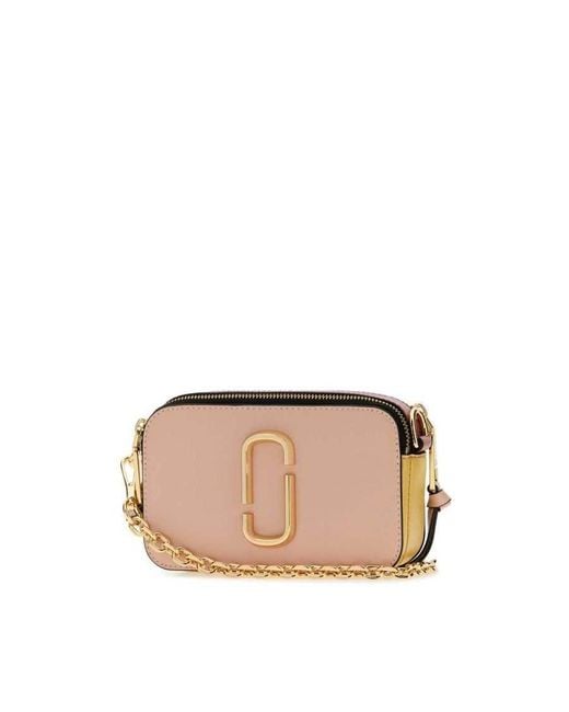 Marc Jacobs Pink Leather The Snapshot Crossbody Bag Rosemulti Borse A Tracolla