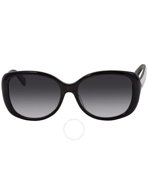 Kate Spade Black Dark Gray Gradient Rectangular Sunglasses Amberlyn / F / S8079o 57
