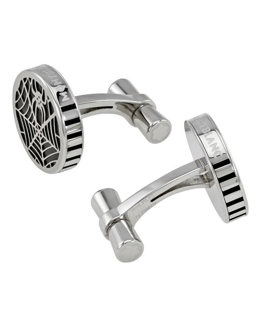 Montblanc Metallic Spider Stainless Steel Cufflinks 114708 for men